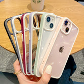 クリアデザインラインカラーフレームスマホケース