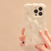 ウェーブプチハートデザインスマホケース