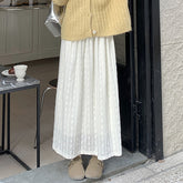 ホワイトナチュラルフレアスカート