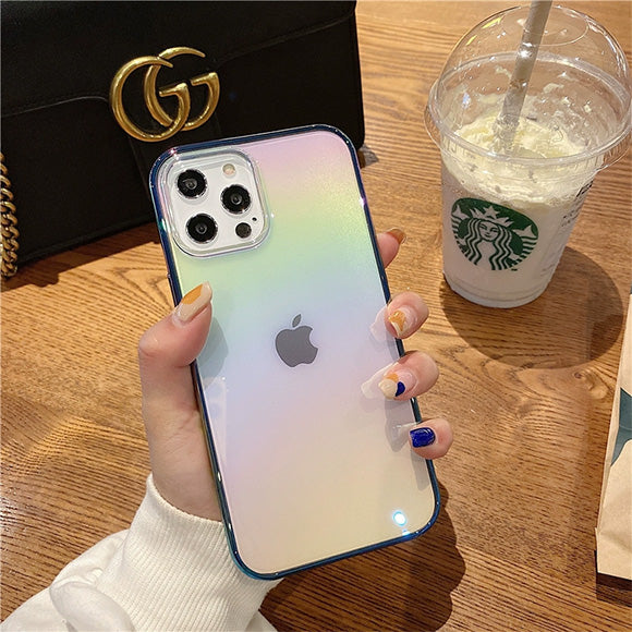 フェアリーグラデーションラインカラーフレームスマホケース