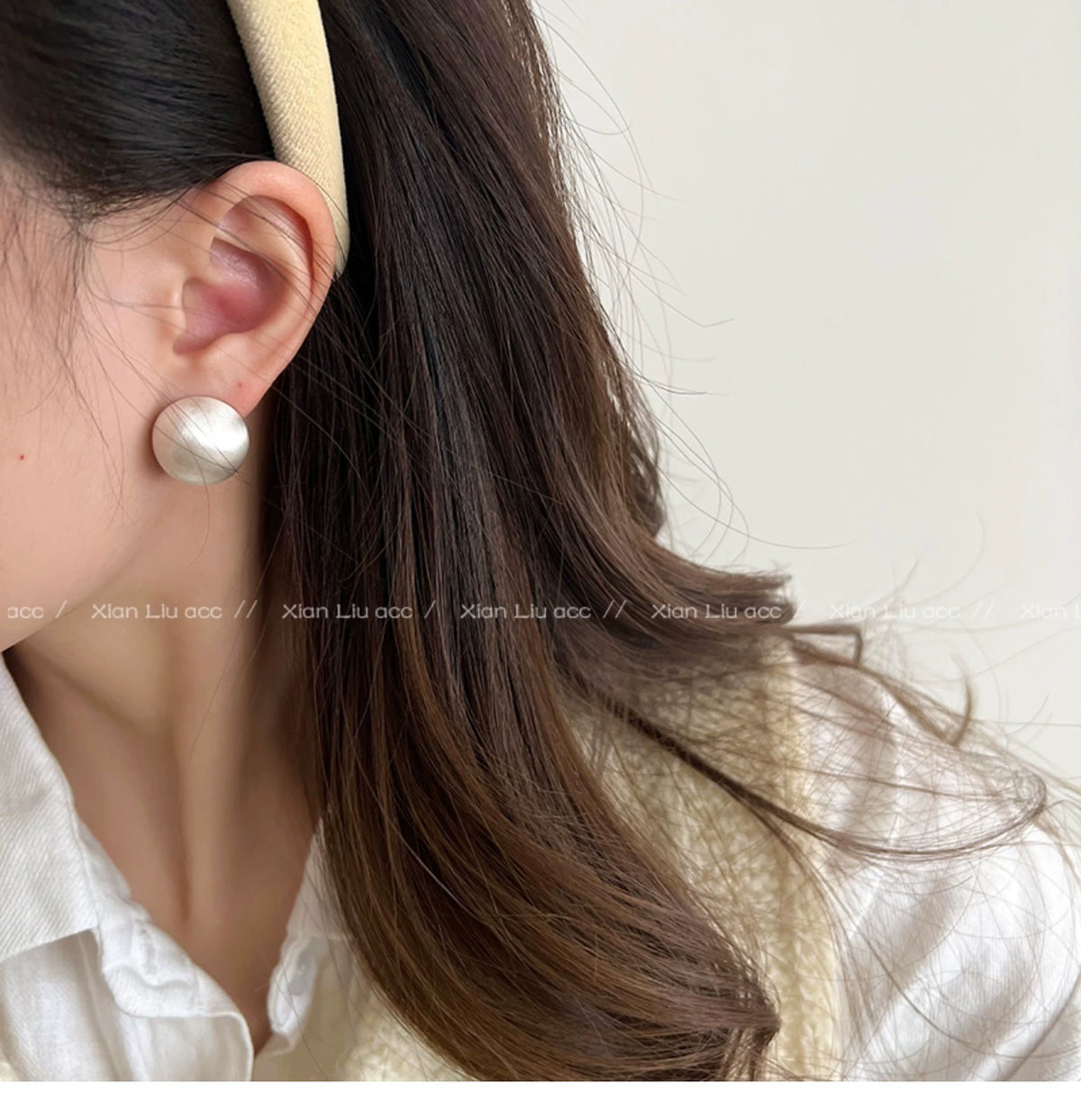 レトロラウンドボールメタルピアス